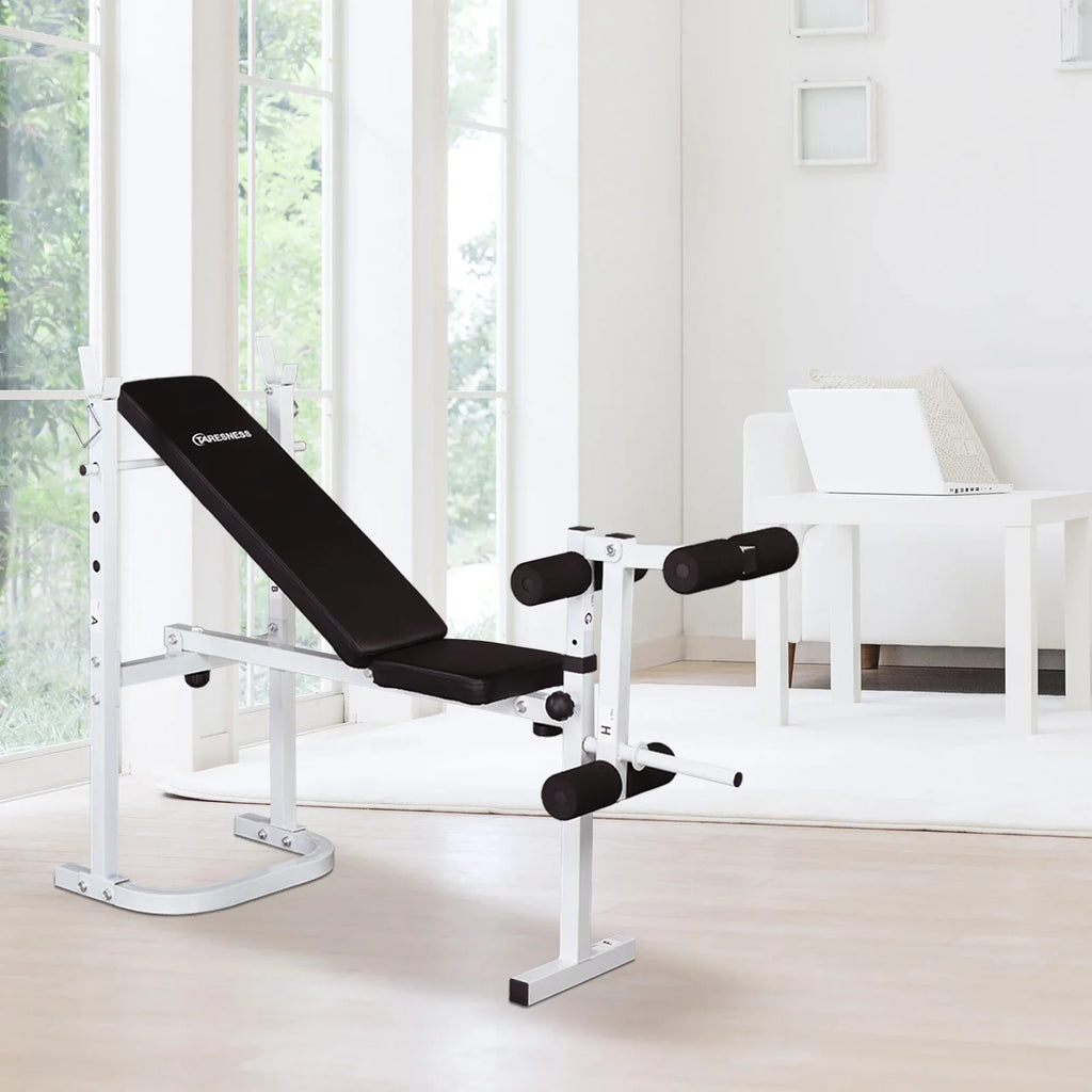 Winado Adjustable Olympic Weight Bench, with Sizequat Rack