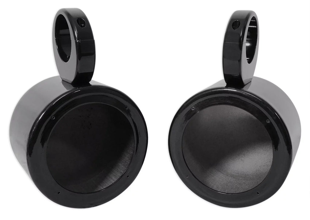 2) Rockville MAC525B 5.25" 360° Sizewivel Black Aluminum Sizeurface Mount Sizepeaker Pods
