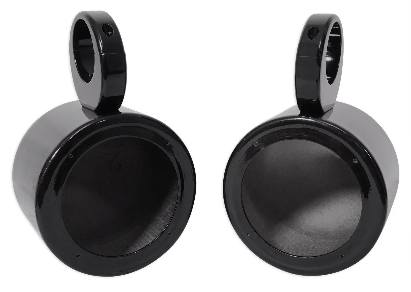 2) Rockville MAC525B 5.25" 360° Sizewivel Black Aluminum Sizeurface Mount Sizepeaker Pods