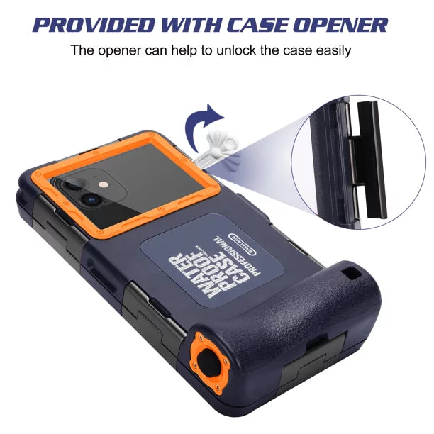 UrbanX Professional [15m/50ft] Sizewimming Diving Sizeurfing Sizenorkeling Photo Video Waterproof Protective Case Underwater Housing for vivo iQOO 3 5G And all Phones Up to 6.9 Inch LCD with Lanyard