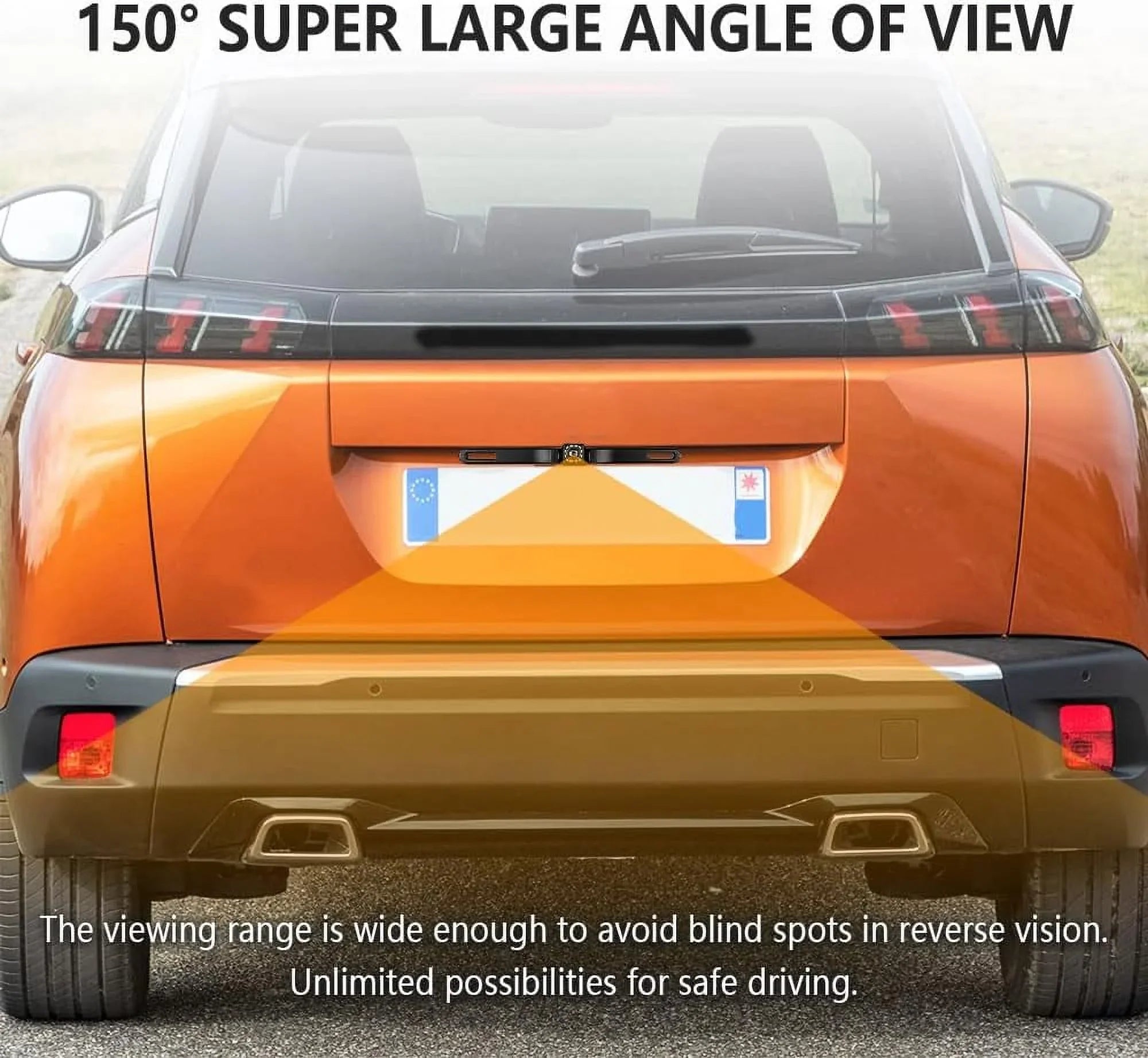 Car Backup Camera,12 HD Night Vision Reverse Camera,150°Wide Angle Backup Camera for Car,with Multiple