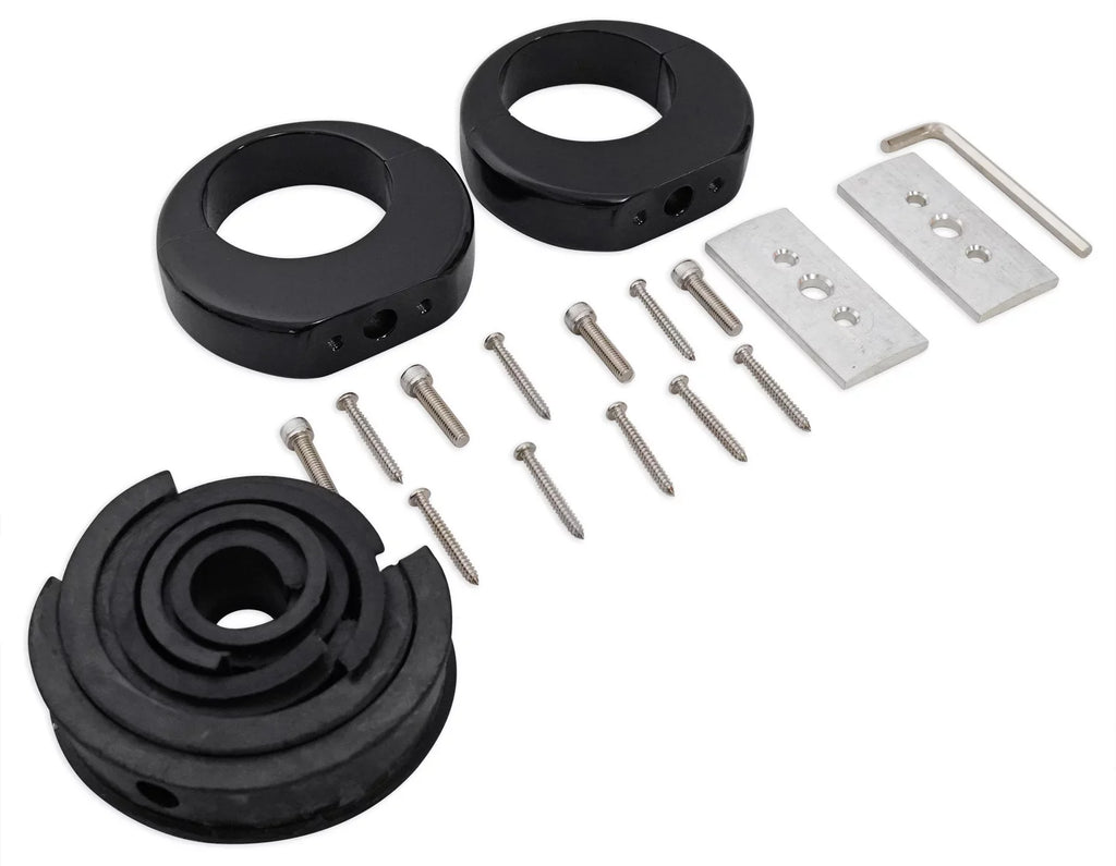 2) Rockville MAC525B 5.25" 360° Sizewivel Black Aluminum Sizeurface Mount Sizepeaker Pods