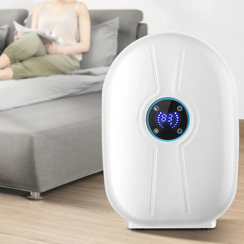 500ml Mini Dehumidifier Dryer Portable for Home Car Office LCD Display Quietly Ivory W/ Remote