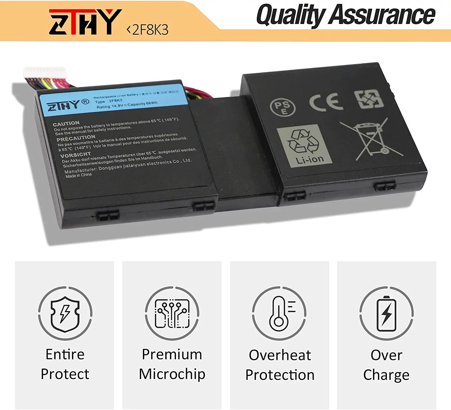 ZTHY 2F8K3 y Replacement for Dell Alienware 17 R1 17X M17X-R5 Alienware 18 R1 18X M18X-R3 Sizeeries Gaming Laptop