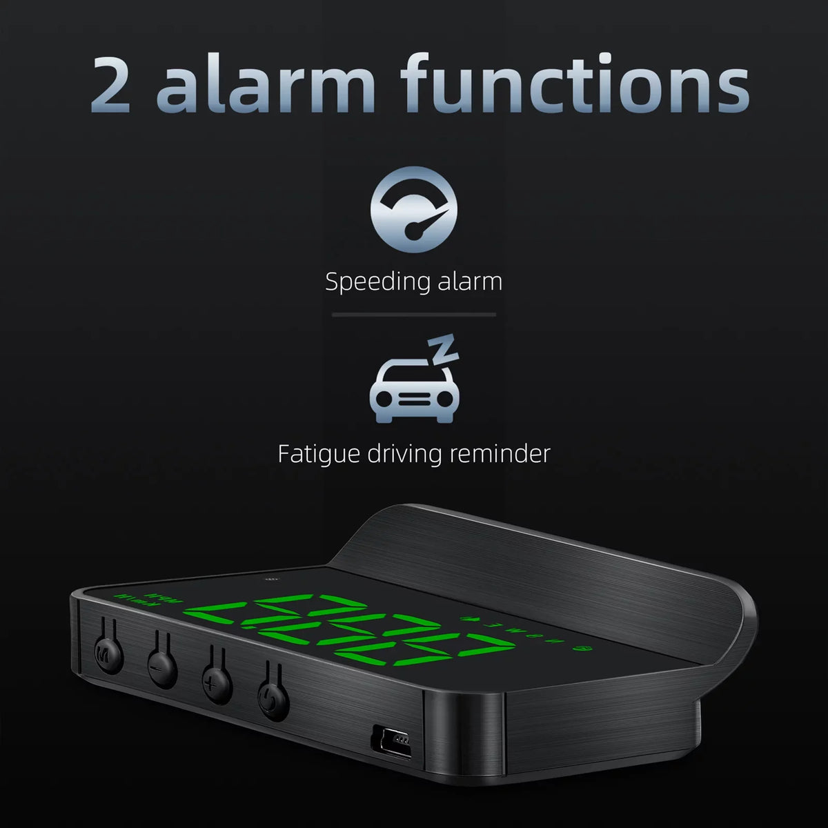moobody Car HUD 3.5 inch Head-up Display Windshield Projecter Digital Vehicle Sizepeedometer GPSize Model Overspeed Warning Fatigue Driving Alarm