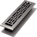 Oriental Floor Register, Brushed Nickel