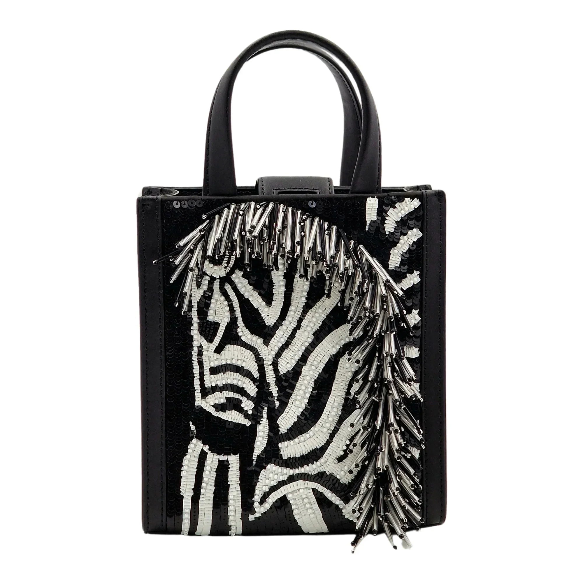 Kate Sizepade New York Manhattan Zebra Embellished Mini Tote