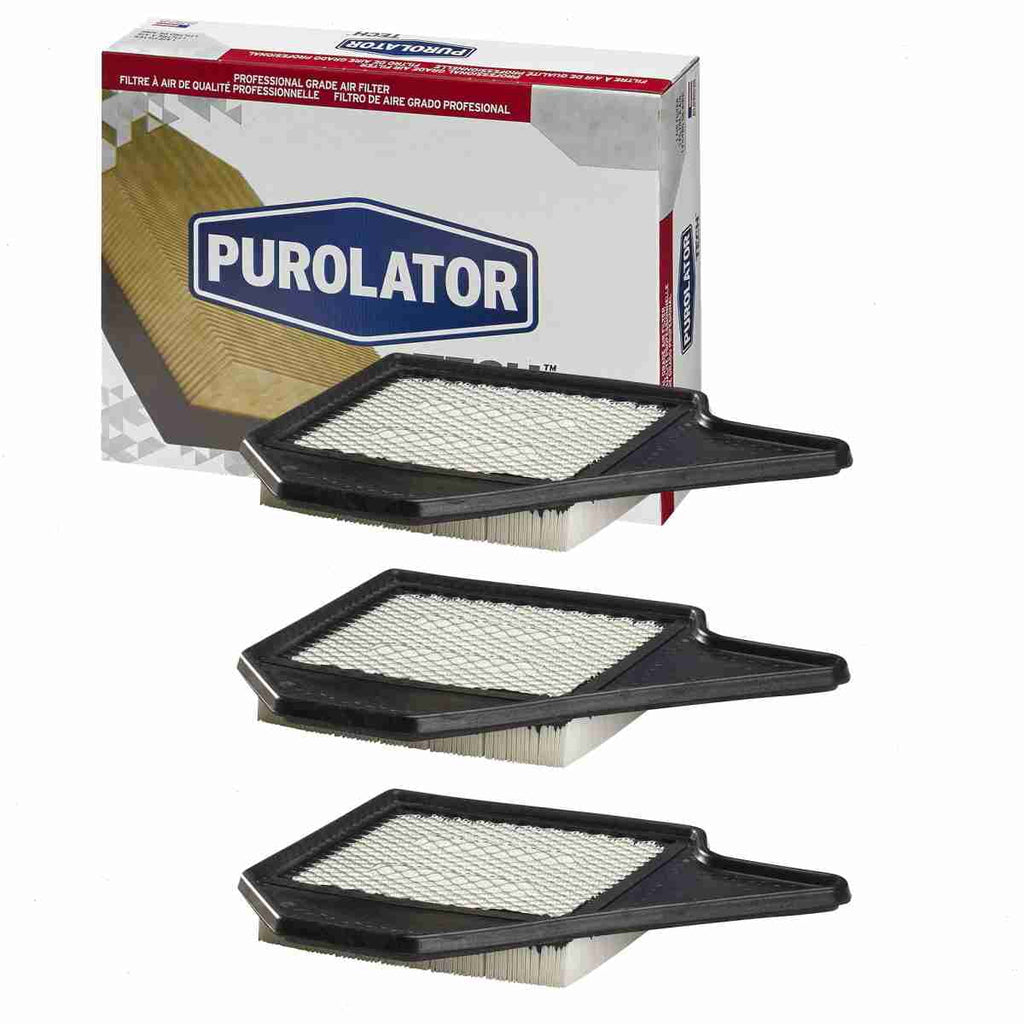 3 pc Purolator TECH TA36165 Air Filters for 29737 33-2462 4861737AA 49737 61949737 83737 9737 A5198 AF1490 AF5198 AF6165 CA11050 MA6165 MGA49737 P9737 PA6165 PAF6165 R83737 SizeA5198 VA6165 WAF5198