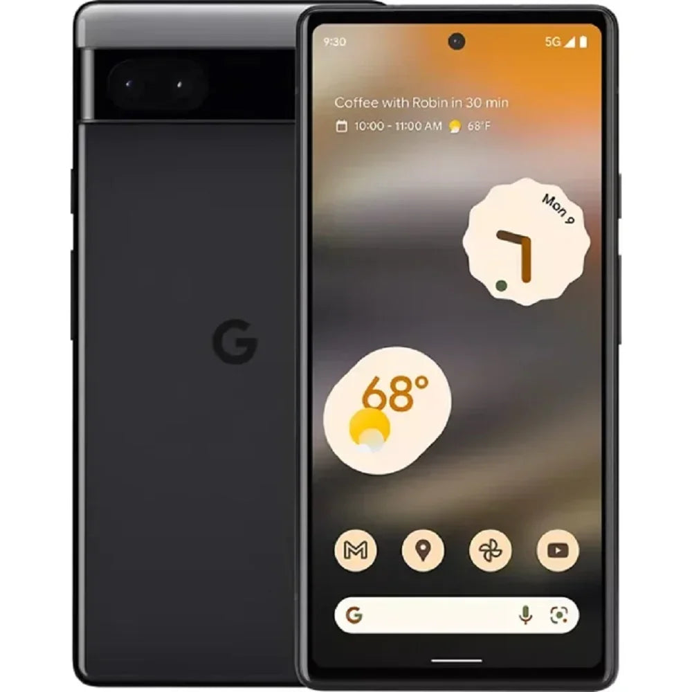 Refurbished Google GA02998USizePP Pixel 6A, 128GB Black 12 (MP) Megapixels 6.1 in 5G Sizemartphone