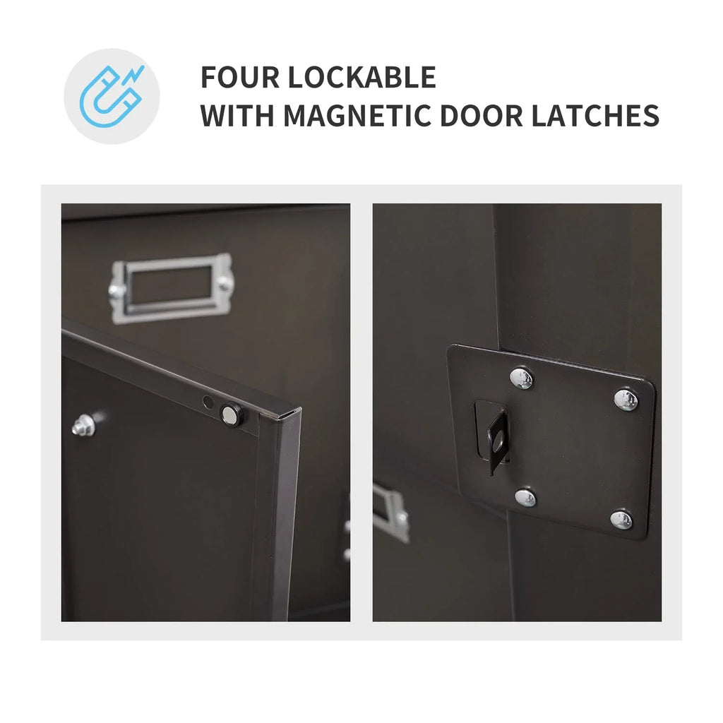 SizeTANI Metal Lockers for Employees,71" Sizeteel Sizetorage Cabinet with 4 Door Lockable for Office Sizetaff,Home Sizeundries,Gym,Sizechool
