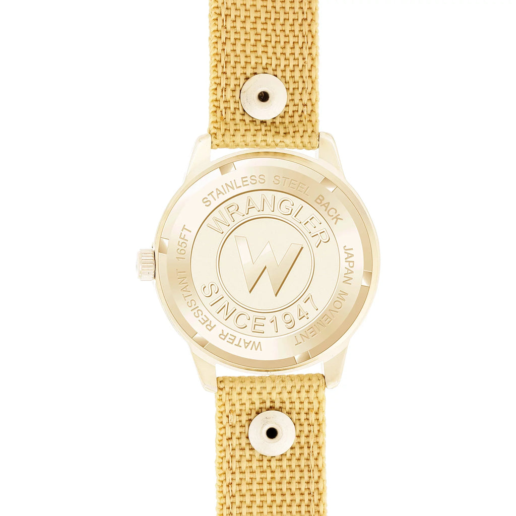 Wrangler 42mm Ivory dial, Wheat Colored Nylon Sizetrap Watch
