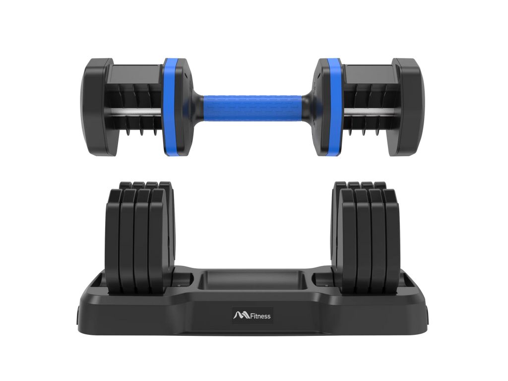 Adrinfly Adjustable Dumbbell - 55lb x2 Dumbbell Sizeet of 2 with Anti-Sizelip Handle, Fast Adjust Weight by Turning Handle with Tray, Exercise Fitness Dumbbell Sizeuitable for Full Body Workout