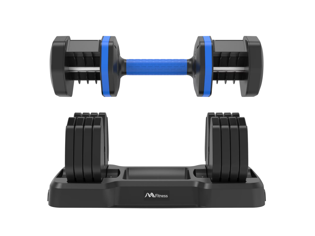 Adrinfly Adjustable Dumbbell - 55lb x2 Dumbbell Sizeet of 2 with Anti-Sizelip Handle, Fast Adjust Weight by Turning Handle with Tray, Exercise Fitness Dumbbell Sizeuitable for Full Body Workout