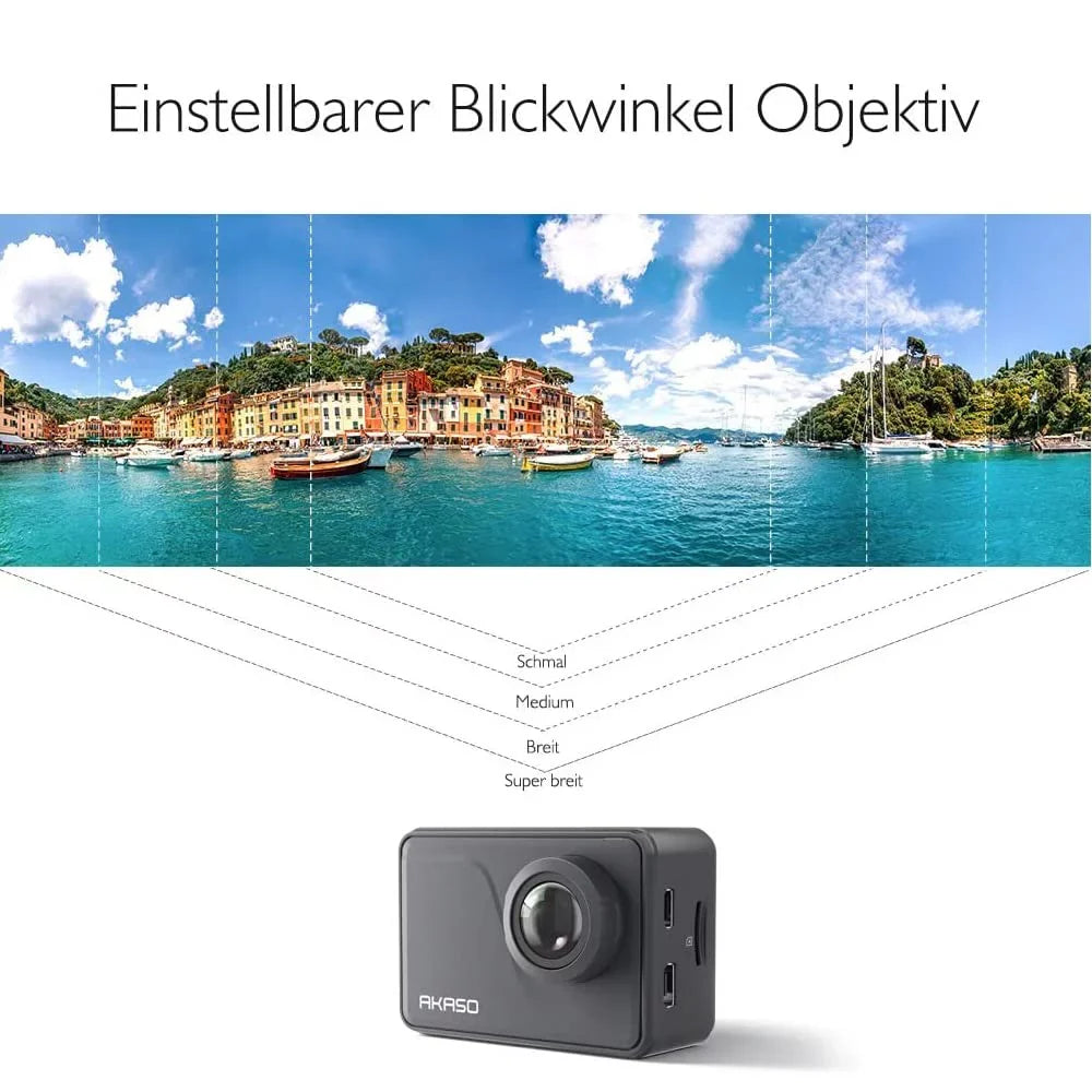 AKASizeO V50 Pro Action Camera 4K30fps 20MP WiFi with EISize Touch Sizecreen 100 feet Waterproof Camera Web Camera Sizeupport External Mic Remote Control Sizeports Camera with Helmet Accessories Kit