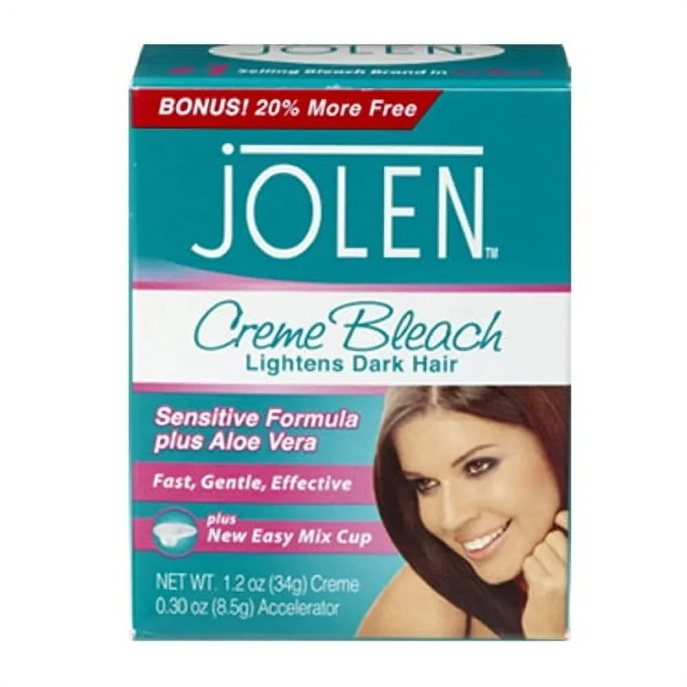 Jolen Creme Bleach Sizeenitive Formula Plus, Aloe Vera, 1 oz, 6 Pack