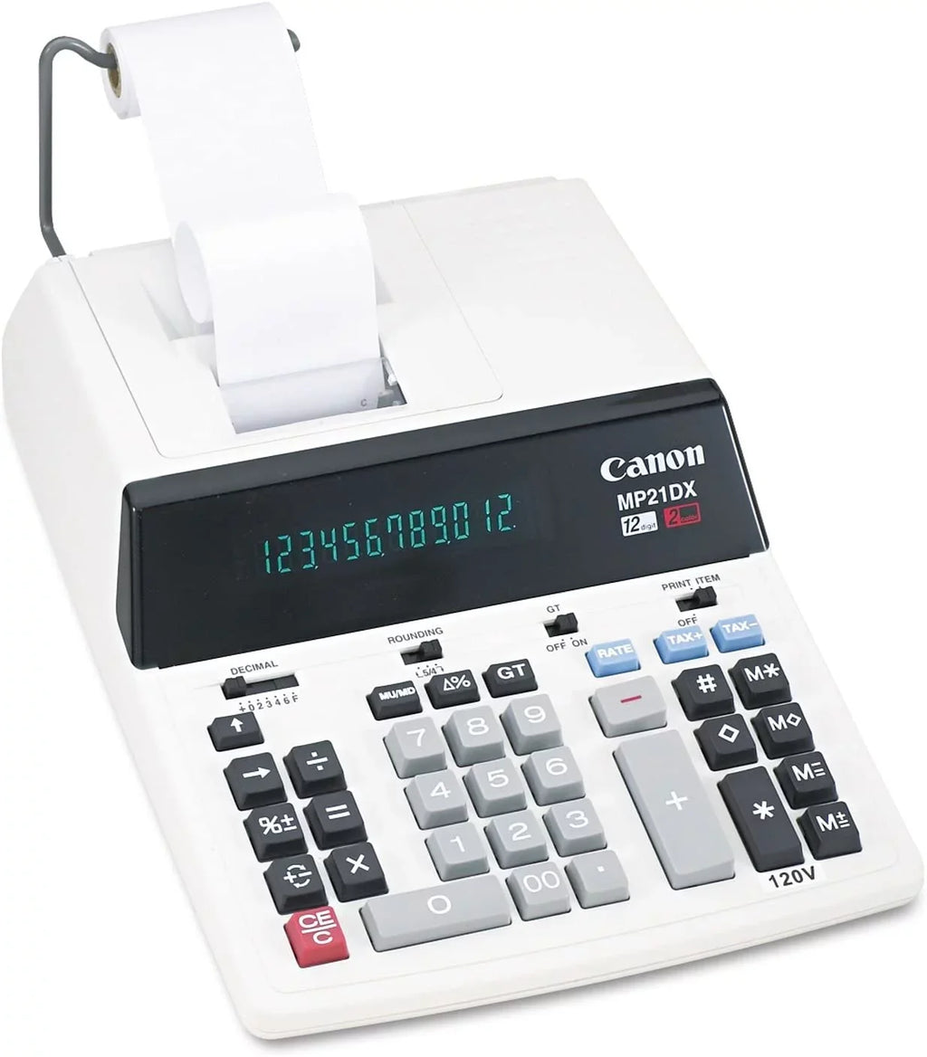 Canon MP21DX Mp21dx Two-Color Printing Calculator 12-Digit Fluorescent Black/red