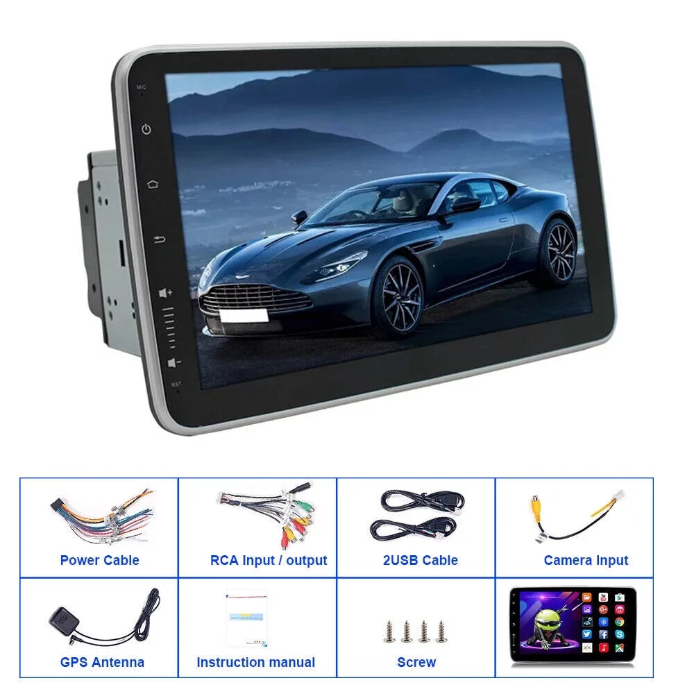 kydely  10 Inch On-Board Android 9.1 GPSize Wifi Dual Din Touch Sizecreen Player Navigation