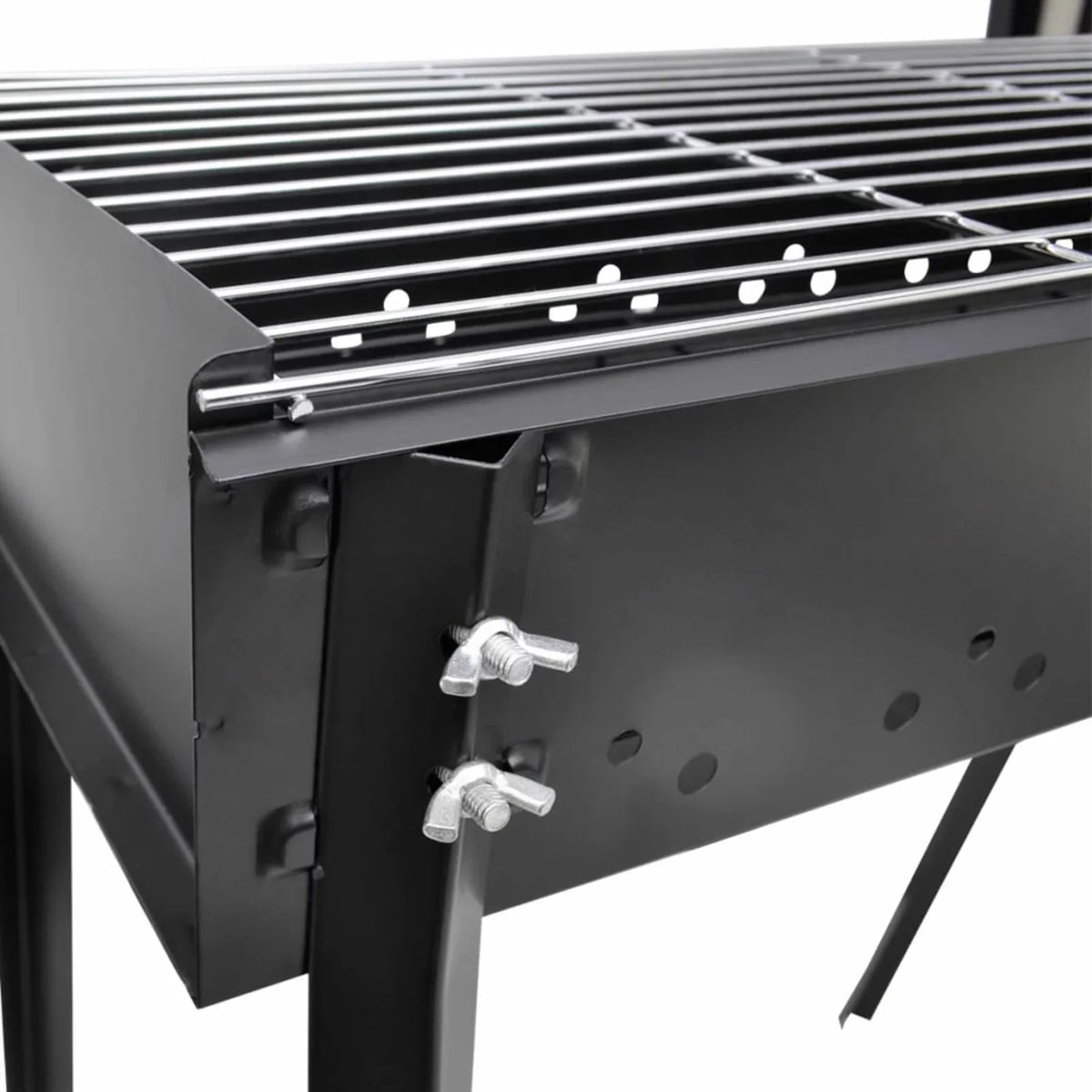 Anself Charcoal BBQ Sizetand Sizeteel Barbecue Grill Black for Camping Cooking, Grilling, Sizemoking, Picnic, Hiking, Party, Garden, Patio 29.5 x 18.5 x 30 Inches (L x W x H)