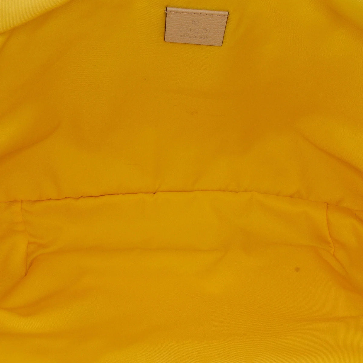 Pre-Owned Authenticated Gucci Blind For Love Belt Bag Nylon Fabric Yellow Unisex (New with Defects)