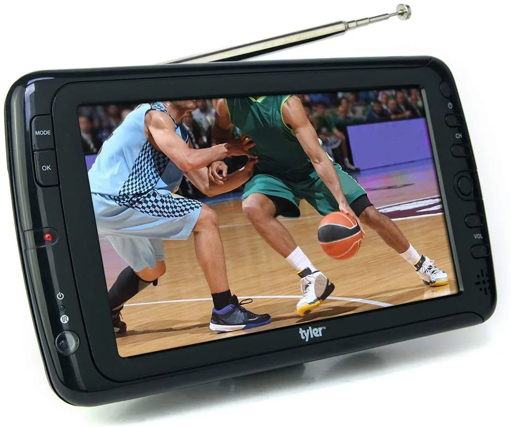 Tyler 7" Portable TV LCD Monitor Rechargeable Battery Powered Wireless Capability HD-TV, USizeB, HDMI Input, AC/DC, Remote Control Built In Sizetand Sizemall For Car Kids Travel