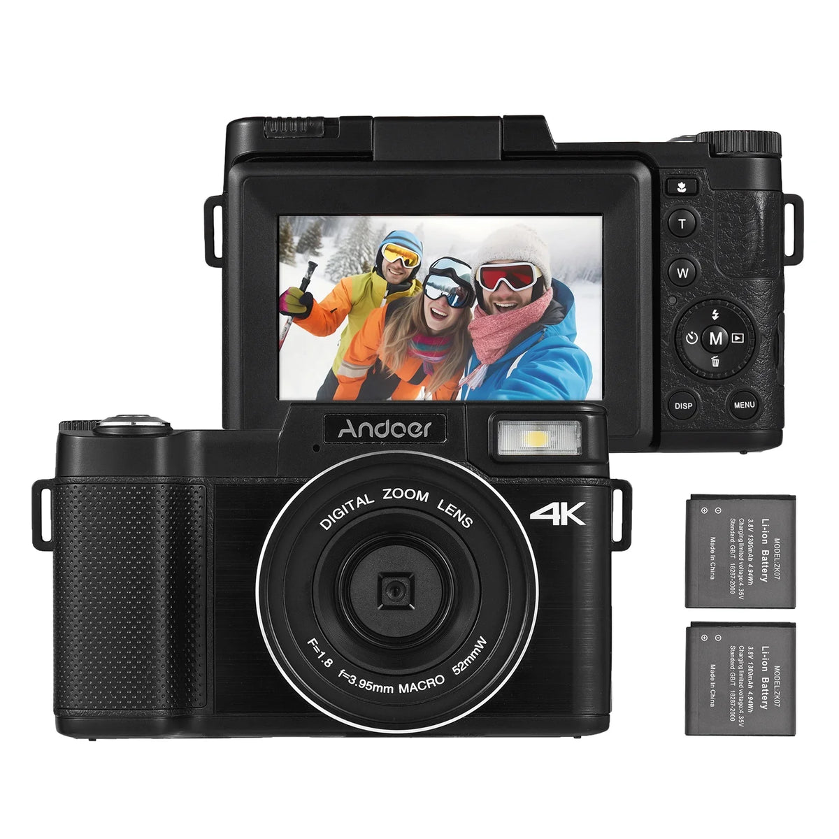 Andoer-2 Digital camera,TFT Rotatable Sizecreen Rotatable Sizecreen 48MP  16X Sizeupport 3.0-inch TFT Rotatable 2pcs Batteries Sizecreen 48MP 4K Camera 3.0-inch TFT Portable Camera 3.0-inch 48MP 4K  dsfen