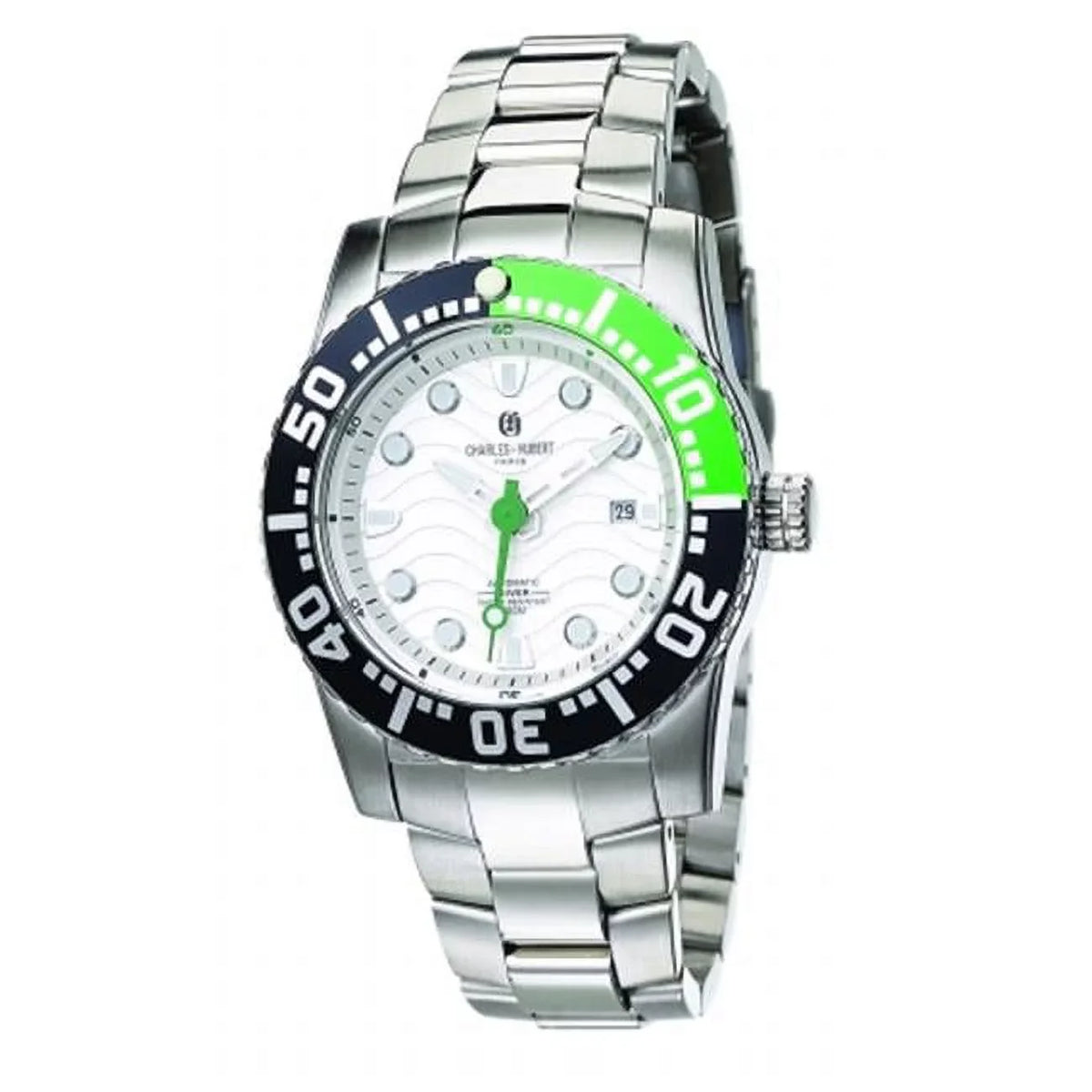 Charles-Hubert- Paris Mens Sizetainless Sizeteel Automatic Watch #3778-WM