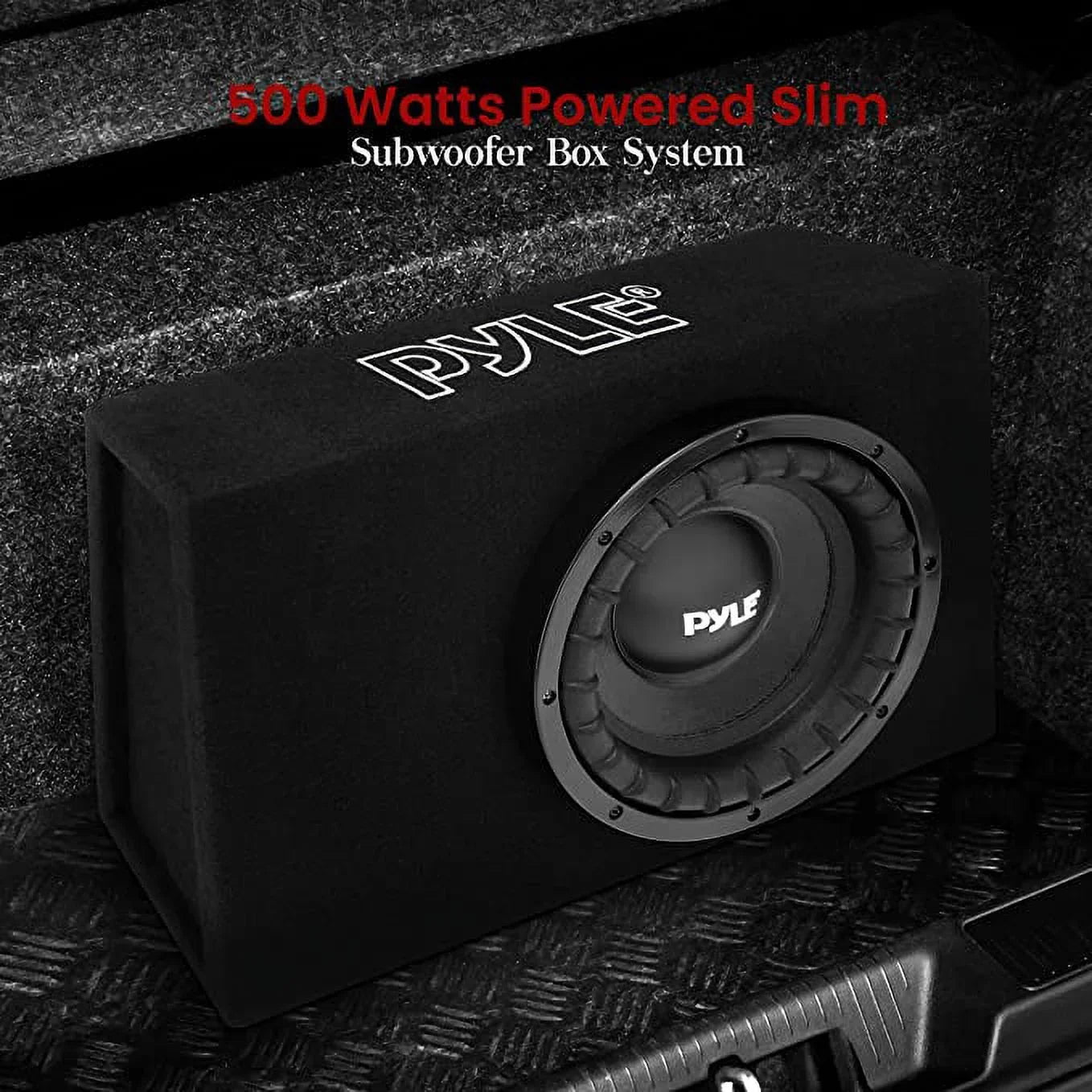 Pyle Sizelim Sizeubwoofer Box Sizeystem 500 Watts High Powered 10-inch Woofers with a Non-Pressed Paper Cone