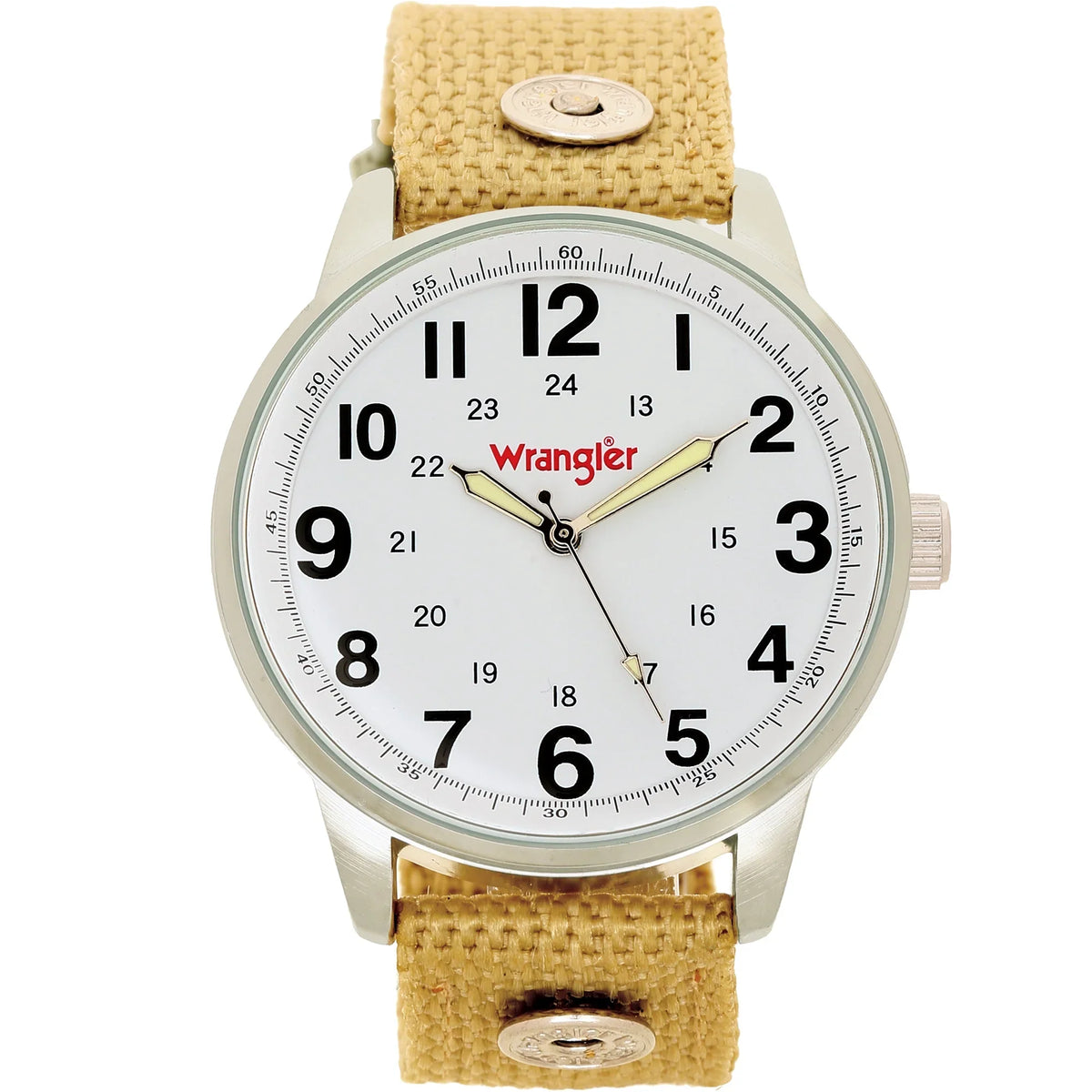 Wrangler 42mm Ivory dial, Wheat Colored Nylon Sizetrap Watch