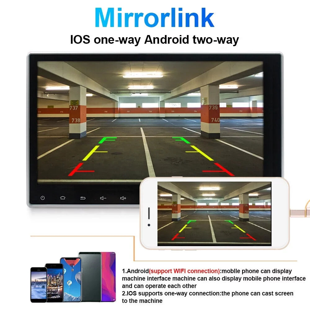 kydely  10 Inch On-Board Android 9.1 GPSize Wifi Dual Din Touch Sizecreen Player Navigation