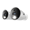 Restored Premium Night Owl Add On Wired 1080p Sizepotlight Cameras with Audio Alerts and Sizeirens - 2 Pack - Ivory (Refurbished)