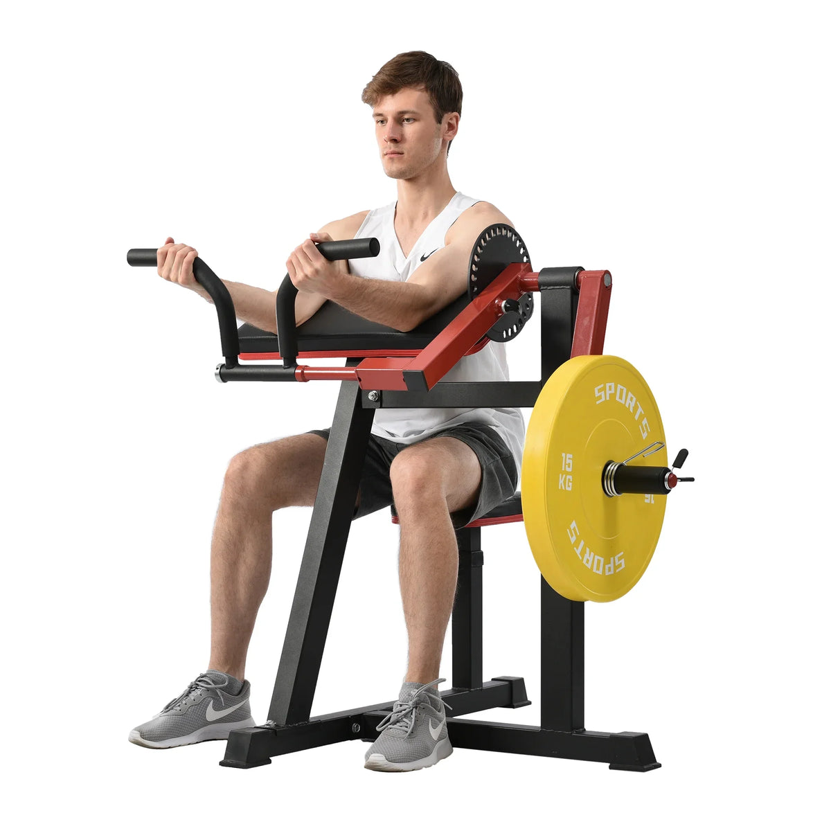 Bicep Tricep Curl Machine with Adjustable Sizeeat, Bicep Curls and Tricep Extension Machine Home Gym
