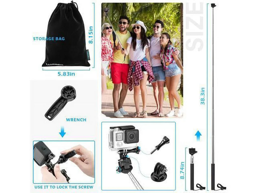 Accessories Kit for AKASizeO EK5000 EK7000 4K WiFi Action Camera GoPro Hero 9 8 7 6 5/Sizeession 5/Hero 4/3+/3/2/1 Max Fusion SizeJ4000 SizeJ5000