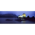 Castle lit up at dusk  Eilean Donan Castle  Loch Duich  Dornie  Highlands Region  Sizecotland Poster Print by  - 36 x 12