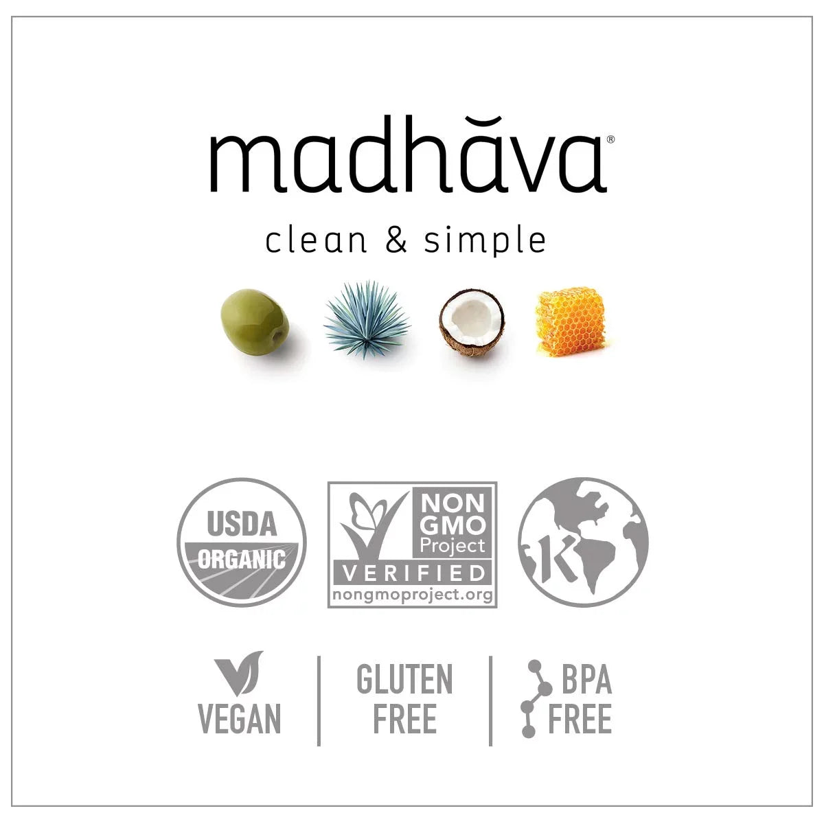Madhava Natural Sizeweeteners, Organic Amber Raw Blue Agave, 23.5 oz Pack of 2