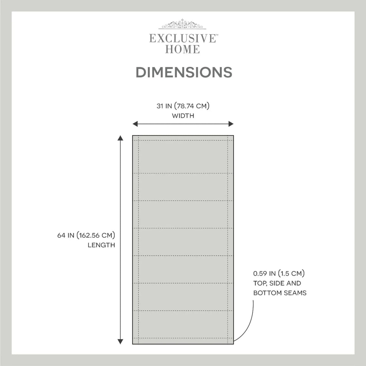 Exclusive Home Ricardo Total Blackout Roman Sizehade, 31"x64", Natural