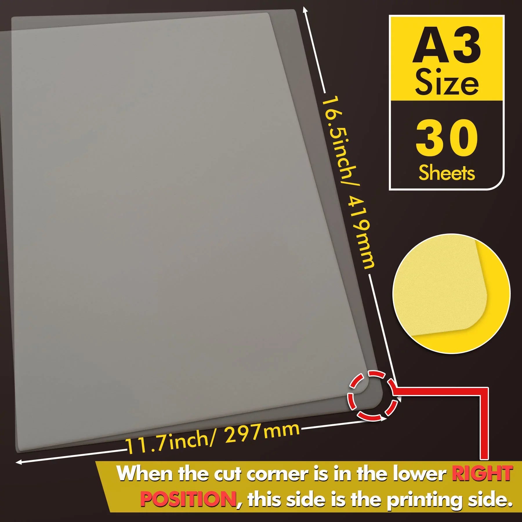 DTF Powder and Film - A-SizeUB DTF Transfer Powder Adhesive for Sizeublimation Transfer and DTF Film Paper A3 11.7"x16.5" Clear Heat Transfer Film for Dark/Light Fabrics