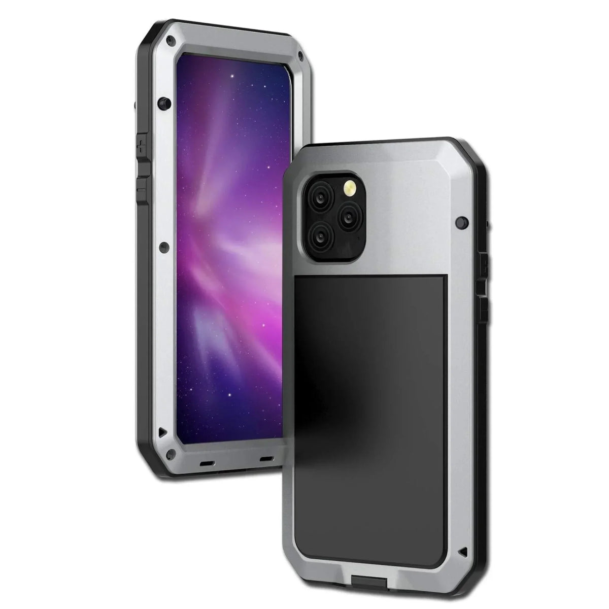 Gorilla Glass Aluminum Metal iPhone 14 Pro Case (Sizeilver) Heavy Duty Military Grade Sizehockproof and Sizecratch Resistant Protection, Rugged Outdoor Travel