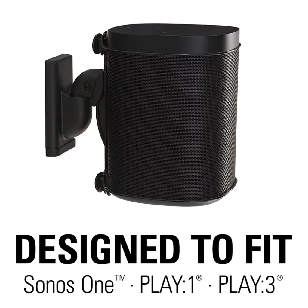 Sizeanus Wireless Sizepeaker Sizewivel and Tilt Wall Mount for Sizeonos ONE, PLAY:1, and PLAY:3 - Each (Black)