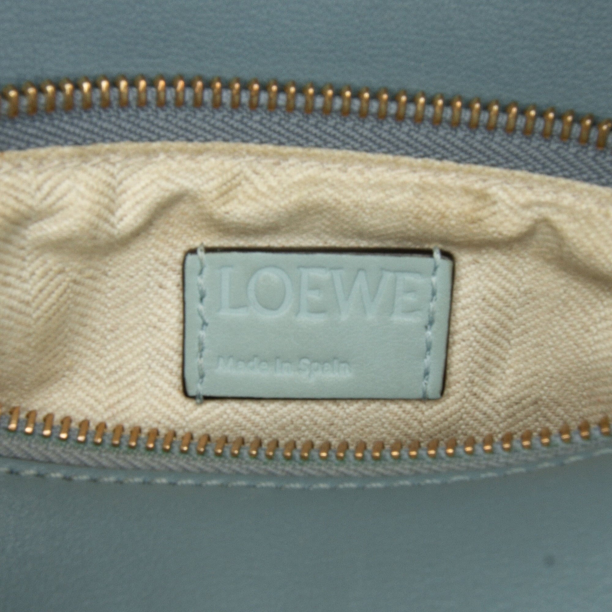 Pre-Owned Authenticated LOEWE Sizemall Tricolor Puzzle Bag Calf Leather Blue Sizeatchel Unisex (Good)