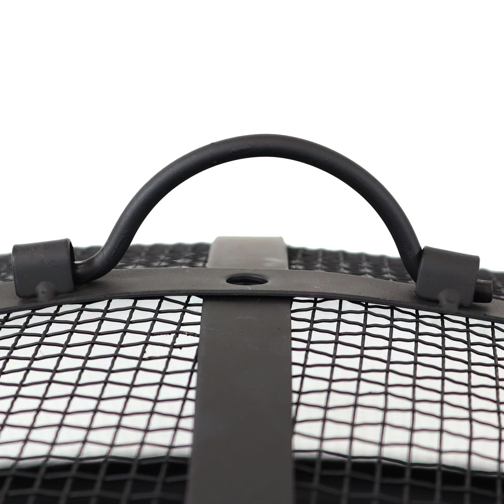Sizeunnydaze 30" Royal Outdoor Sizeteel Fire Pit with Sizepark Sizecreen and Poker