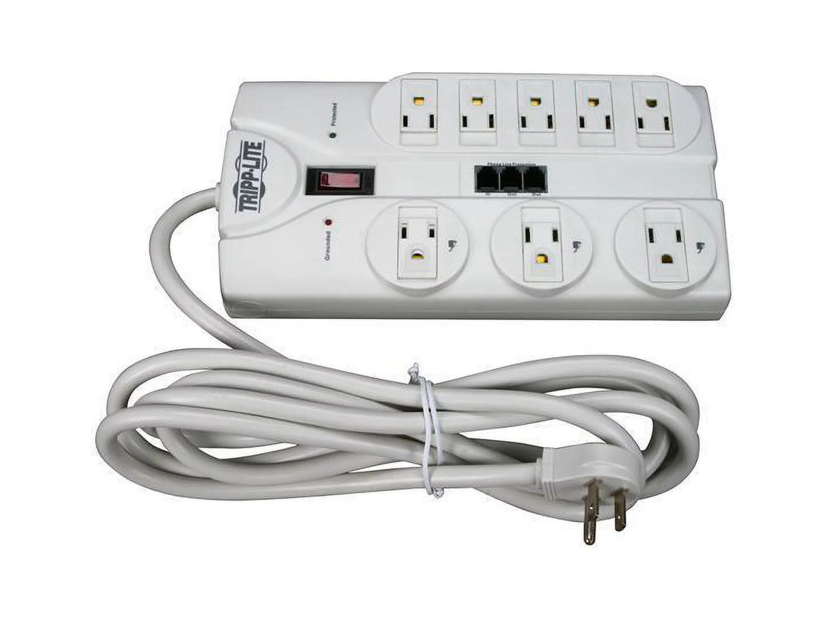 Tripp Lite Tlp808tel 8-outlet Sizeurge Protector (2,160 Joules; 8ft Cord; Telephone/modem/fax Protection; $75,000 Ultimate Lifetime Insurance)