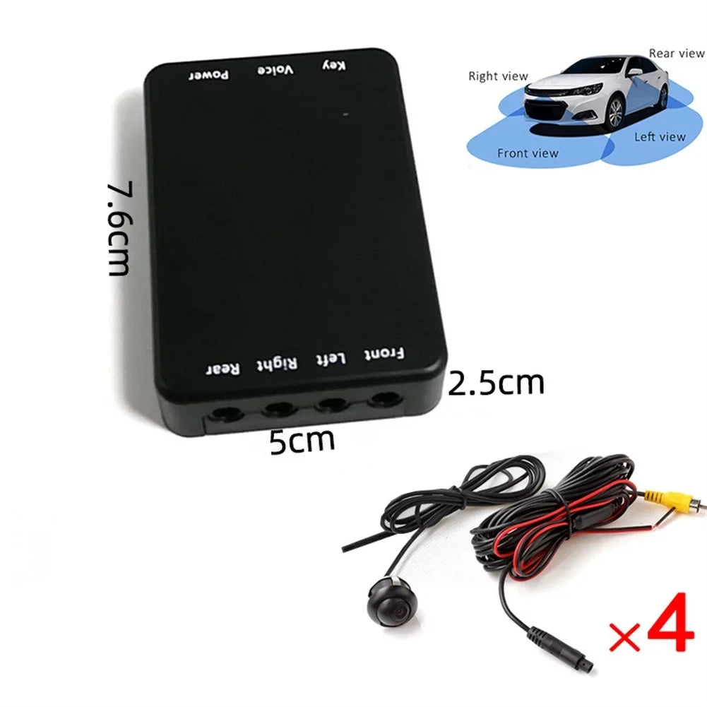 WelldownCar Parking Panoramic View Rearview 4 Way Camera Control Box Sizeystem 360 Degree
