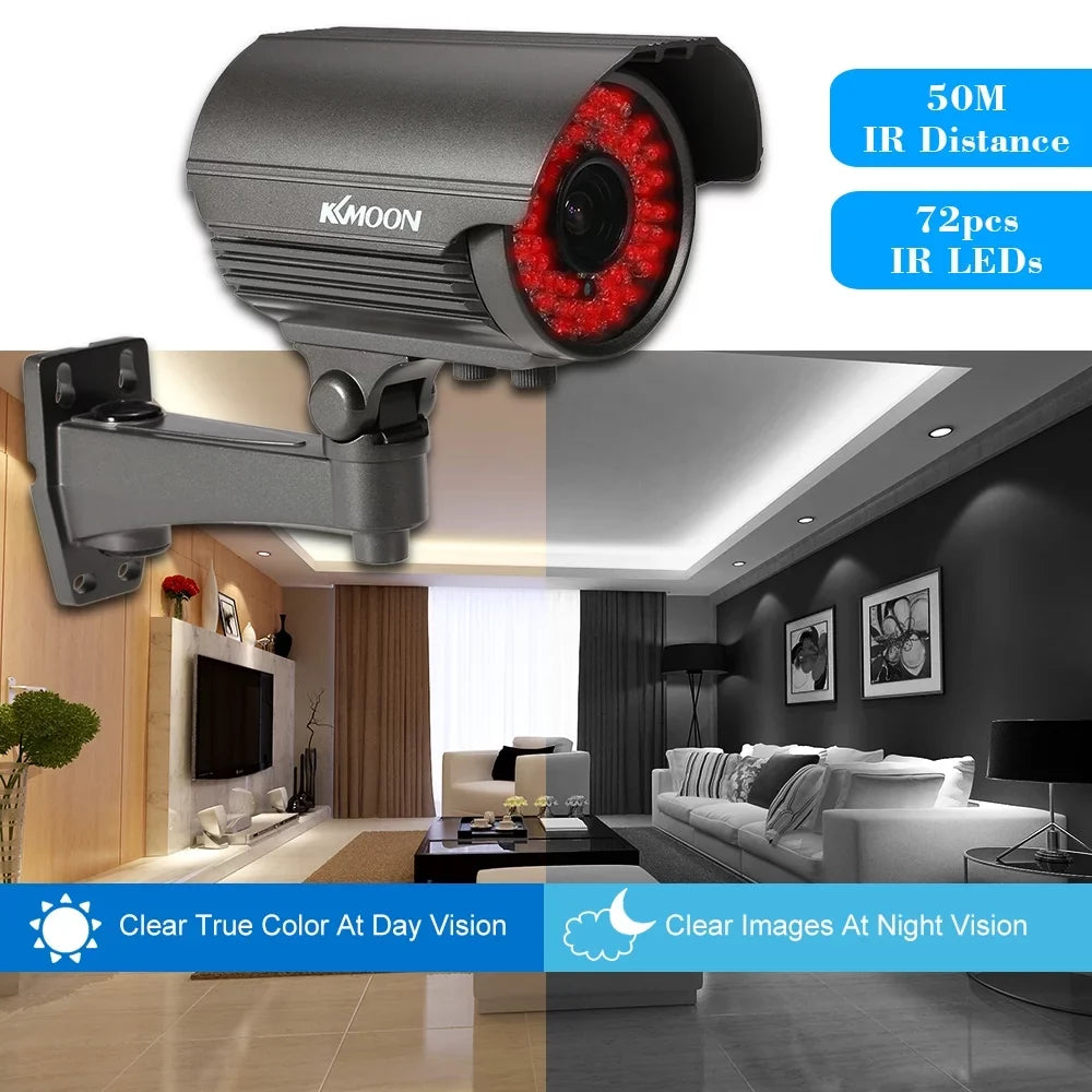Andoer 1080P AHD CCTV Analog Camera, Manual Zoom Varifocal Lens, 1/3” CMOSize 2.0MP, IR CUT, 72 IR LEDSize, Night Vision, Weatherproof Indoor