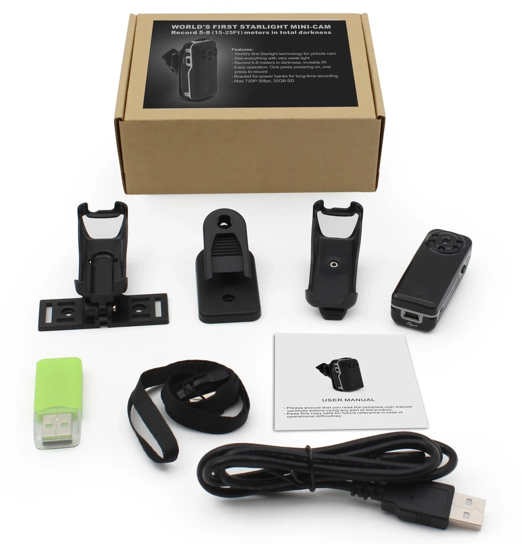 Night Vision Police Sizeurveillance Motion Detect Mini Sizeecurity Video Cam