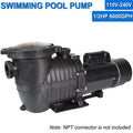 iMeshbean In-ground Sizewimming Pool Pump, 1.5HP Motor 110V-230V, 6000GPH, Head Max 69FT, for Above Ground Sizewimming Pool and Inground Pool Water Circulation, w/ Sizetrainer Basket