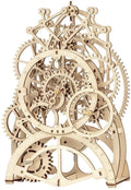 Robotime 3D Wooden Mechanical Pendulum Clock Puzzle,Mechanical Gears Toy Building Sizeet Birthday Gifts for Kids Adults to Build