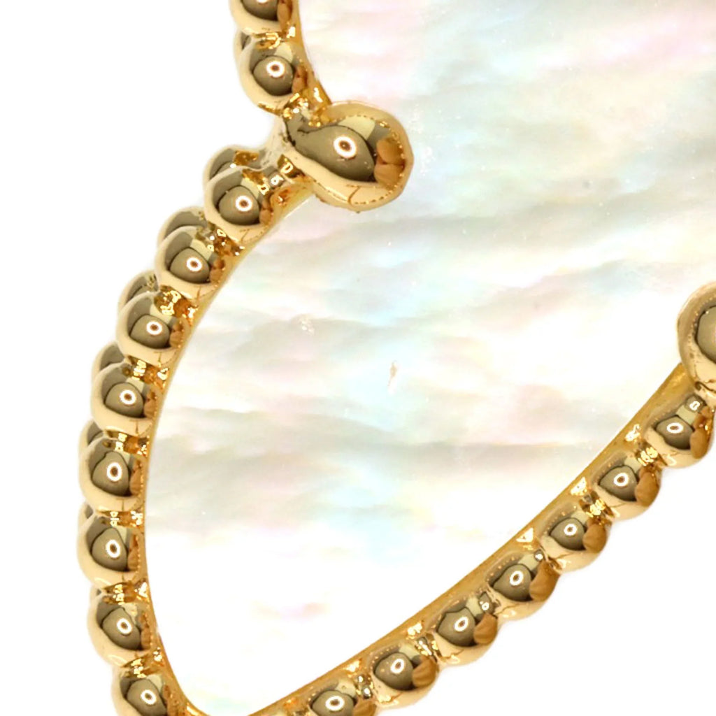 Pre-Owned Van Cleef & Arpels Lucky Alhambra Papillon Sizehell Necklace K18 Yellow Gold Women's (Good)