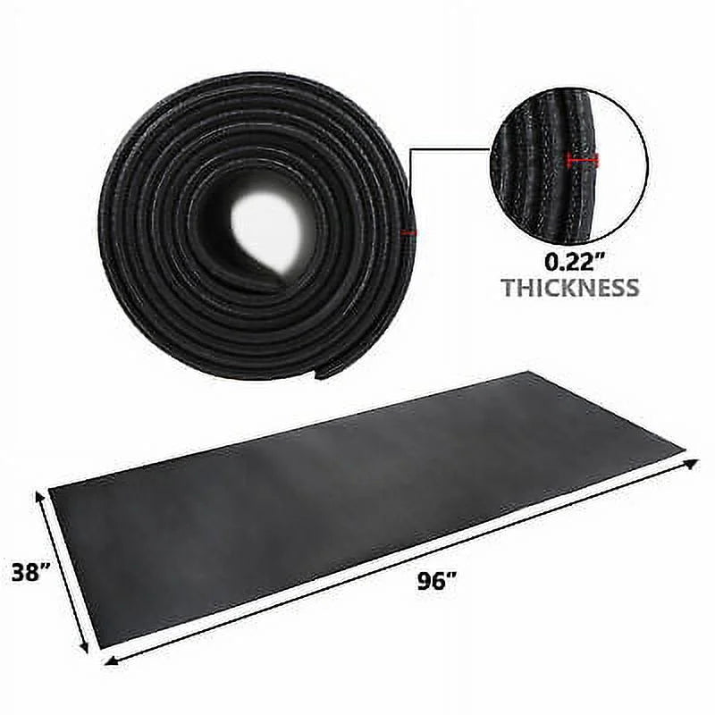 8 x 3FT Exercise Mat Gym Bike Treadmill Mat PVC Indoor Yoga Train High Density