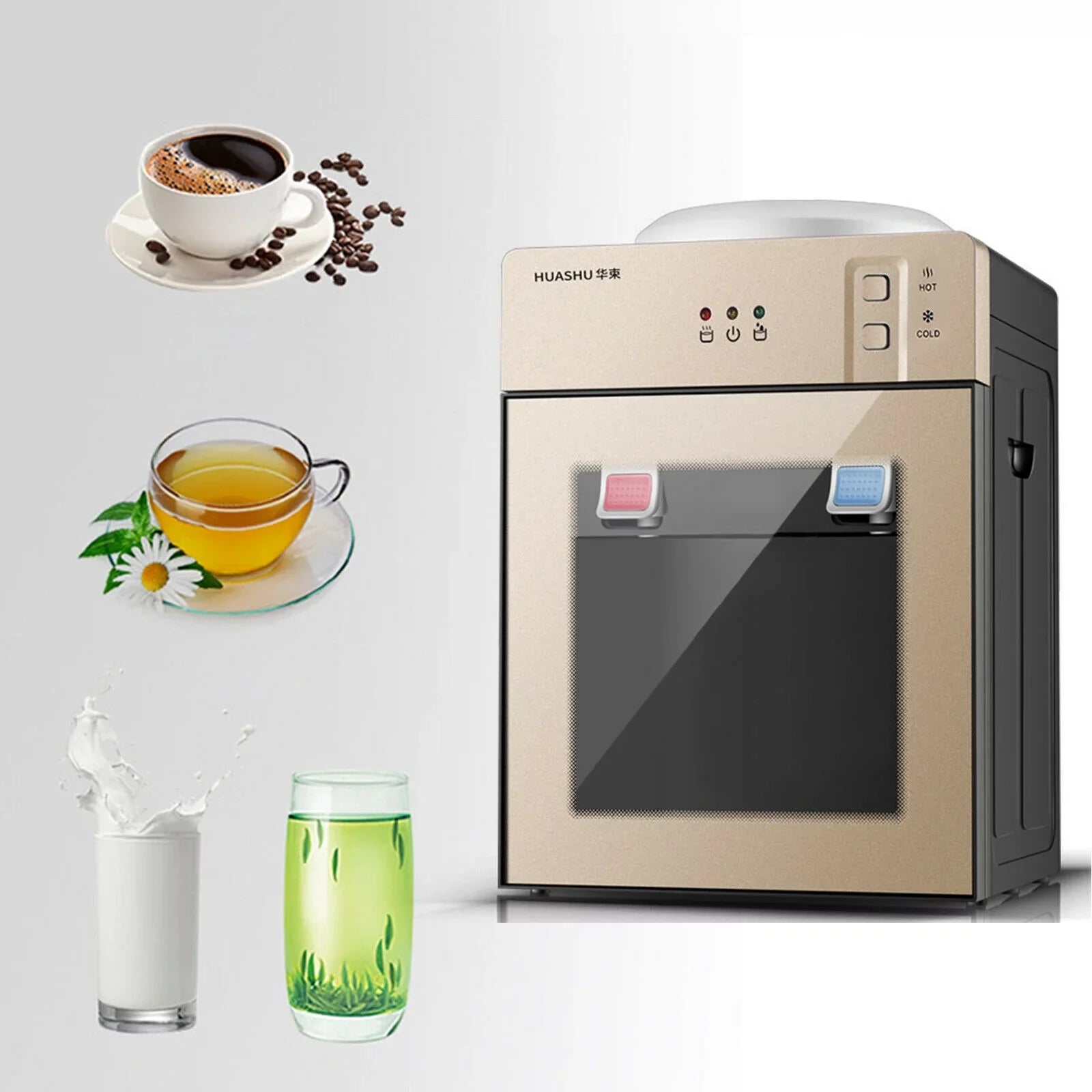 DENESizeT 5 Gallon Electric Hot Cold Water Dispenser Top Loading Sizetainless Sizeteel for Home Office