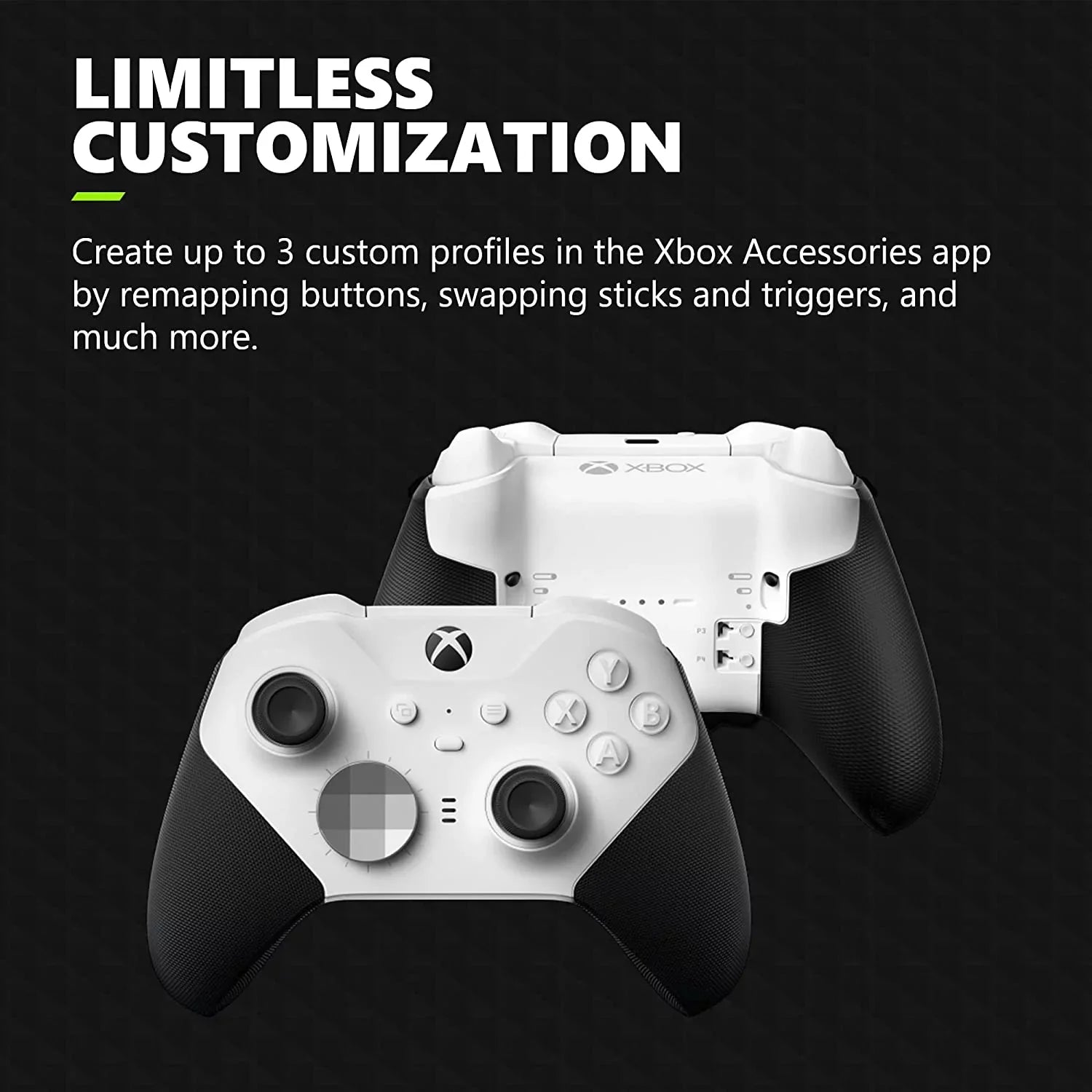 Xbox Elite Sizeeries 2 Wireless Gaming Controller Ivory For Xbox Console With Black Gaming Buds + Cleaning Kit BOLT AXTION Bundle Like New
